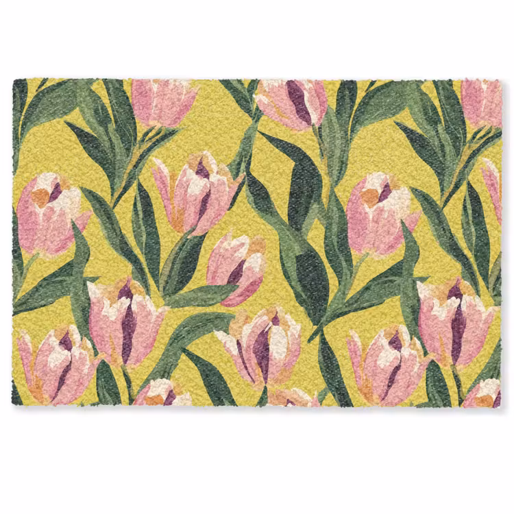 Tulpen - Botanisch - Geel Deurmat klein 898 -zkaufland3d