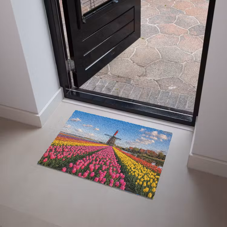 Tulpen - Holland - Molen - Kleurrijk Deurmat klein -sfeer5