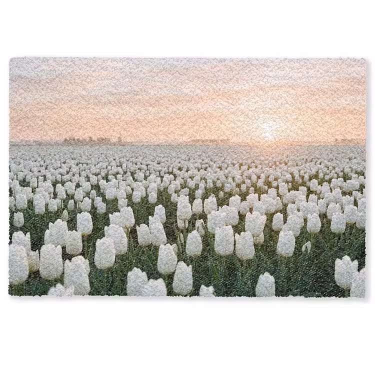 Tulpen - Landschap - Wit Deurmat klein -zkaufland3d