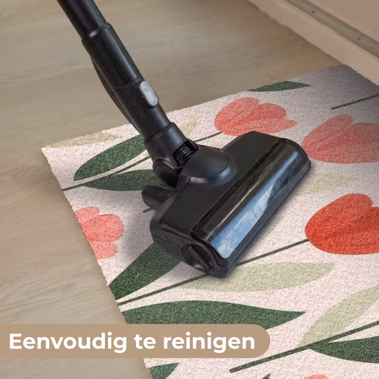 Tulpen - Modern - Roze Deurmat klein -reinigen_NL
