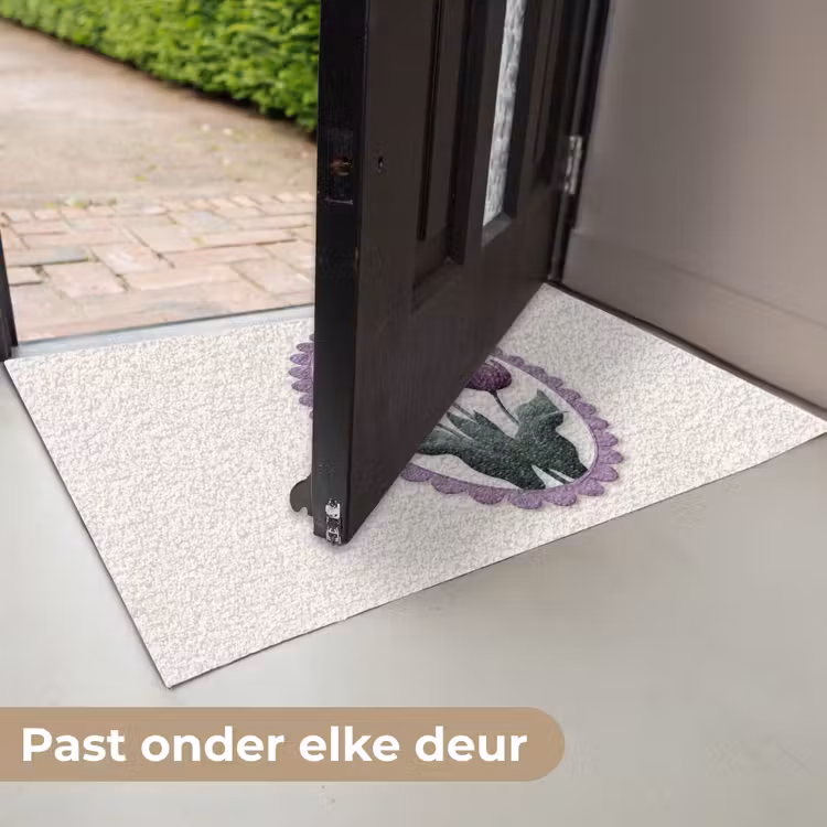 Tulpen - Paars - Lijst - Bladeren Deurmat klein -USP_NL