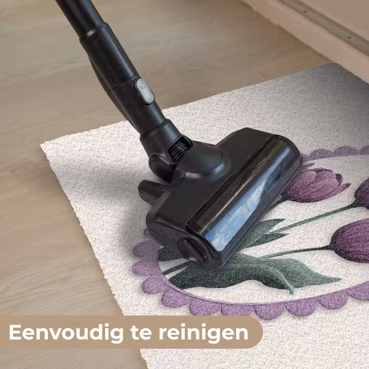 Tulpen - Paars - Lijst - Bladeren Deurmat klein -reinigen_NL