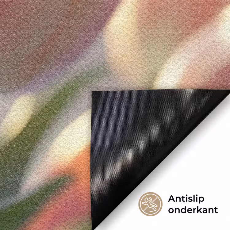 Tulpen - Roze - Zonnestralen Deurmat klein -antislip_NL