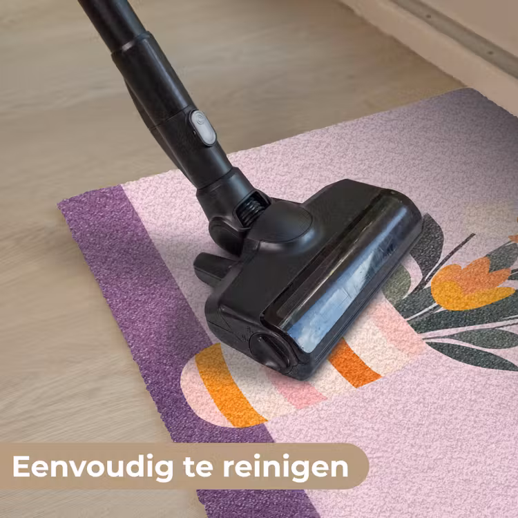 Tulpen - Vaas - Strepen - Paars Deurmat klein -reinigen_NL