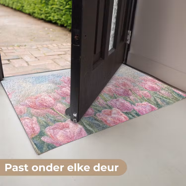 Tulpen - Veld - Lente - Roze Deurmat klein -USP_NL