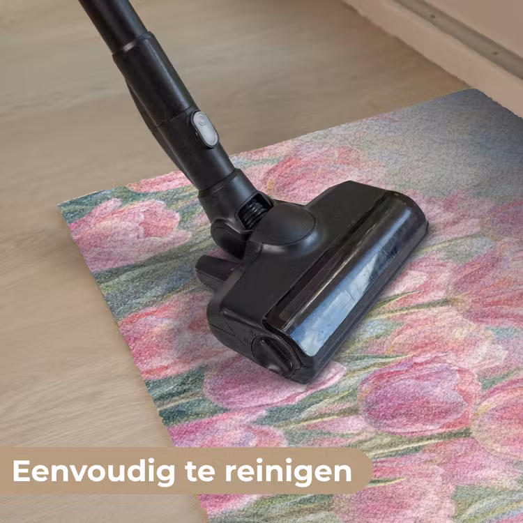 Tulpen - Veld - Lente - Roze Deurmat klein -reinigen_NL
