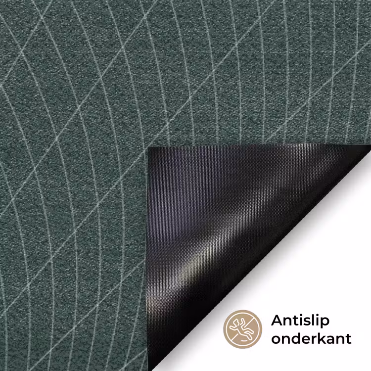 Tunnel lijnen - Groen - Abstract Deurmat klein -antislip_NL