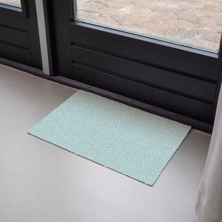 Turquoise - Patroon - Lijnen Deurmat klein 898 -sfeer2