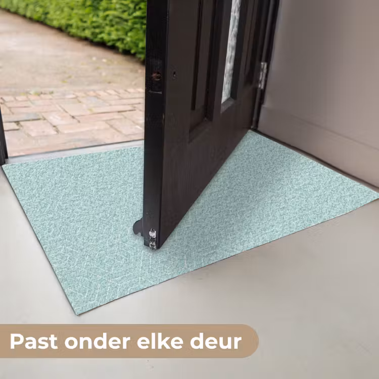 Turquoise - Patroon - Lijnen Deurmat klein 898 -USP_NL