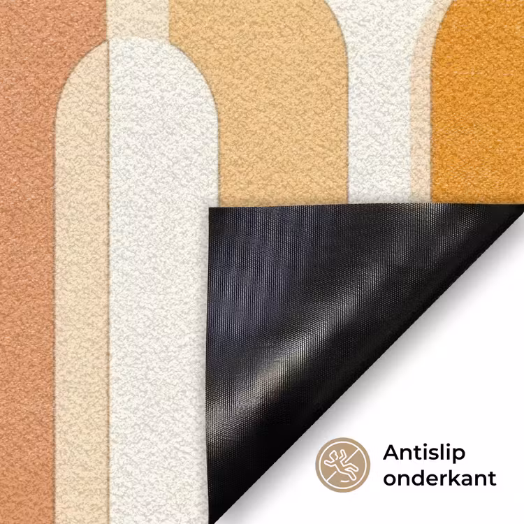 U-vorm - Retro - Oranje Deurmat klein 898 -antislip_NL