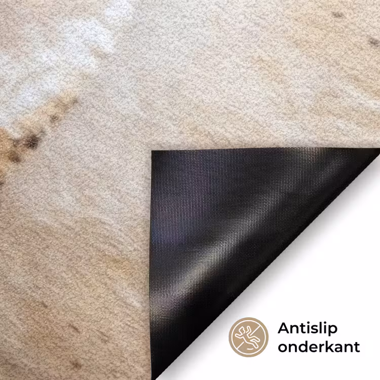 Uil - Bruin - Wit Deurmat klein -antislip_NL