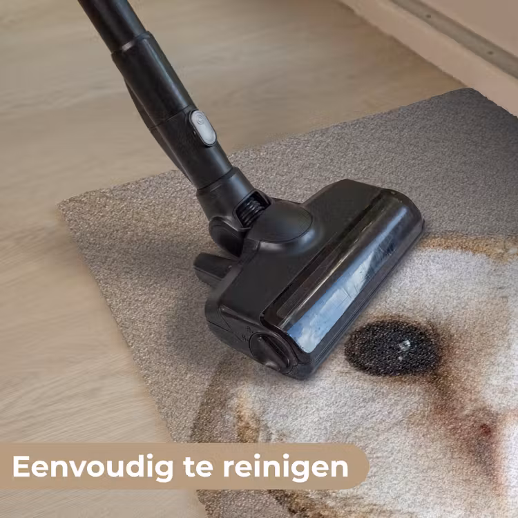 Uil - Bruin - Wit Deurmat klein -reinigen_NL