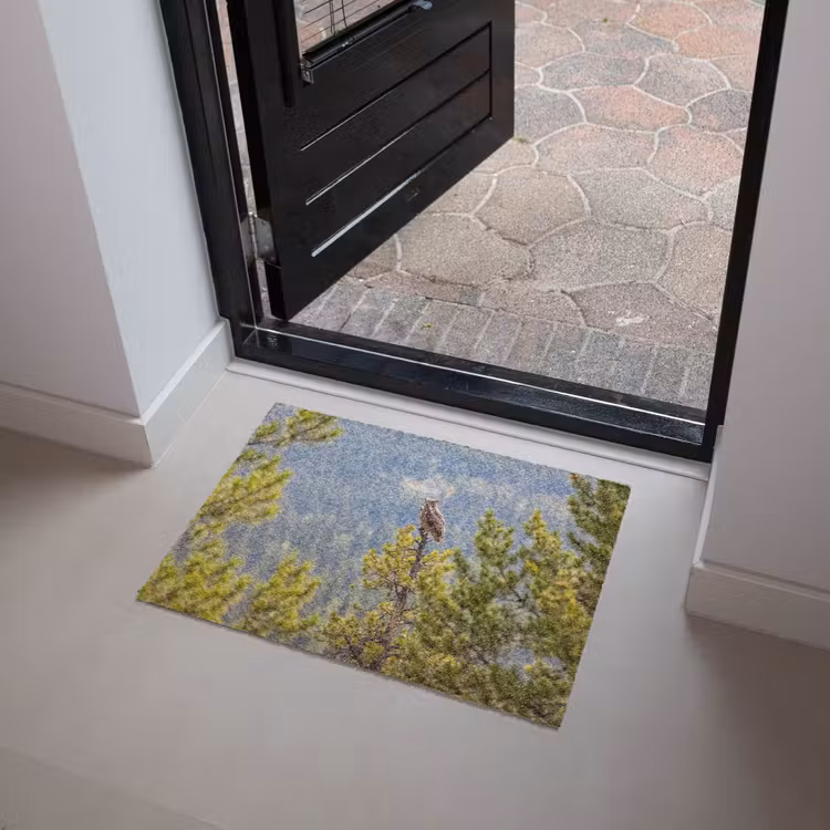 Uil - Oehoe - Bomen - Natuur Deurmat klein -sfeer5