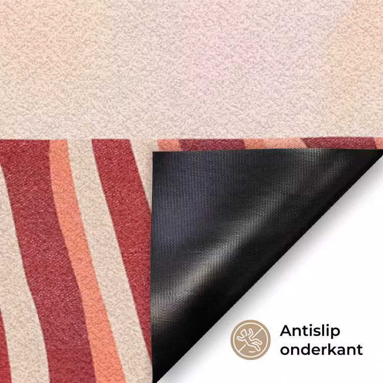 Vaas - Bloemen - Vlinder - Rood Deurmat klein -antislip_NL