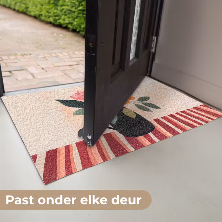 Vaas - Bloemen - Vlinder - Rood Deurmat klein -USP_NL