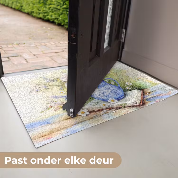 Vaas - Delftsblauw - Madeliefjes Deurmat klein -USP_NL
