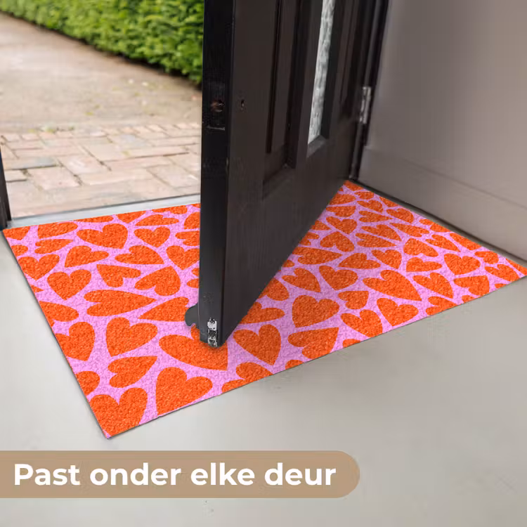 Valentijn - Patroon - Roze - Rood Deurmat klein 898 -USP_NL