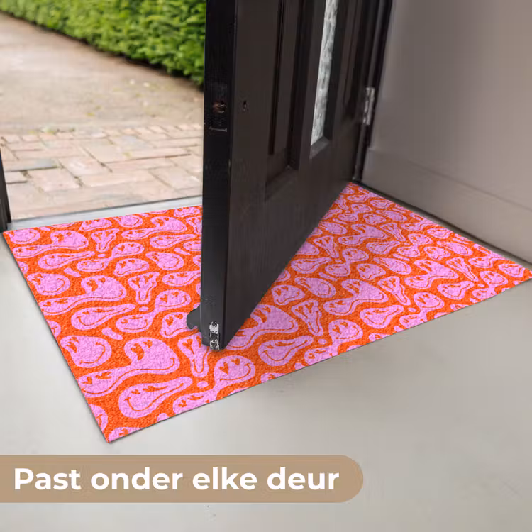 Valentijn - Smiley - Rood - Roze Deurmat klein 898 -USP_NL