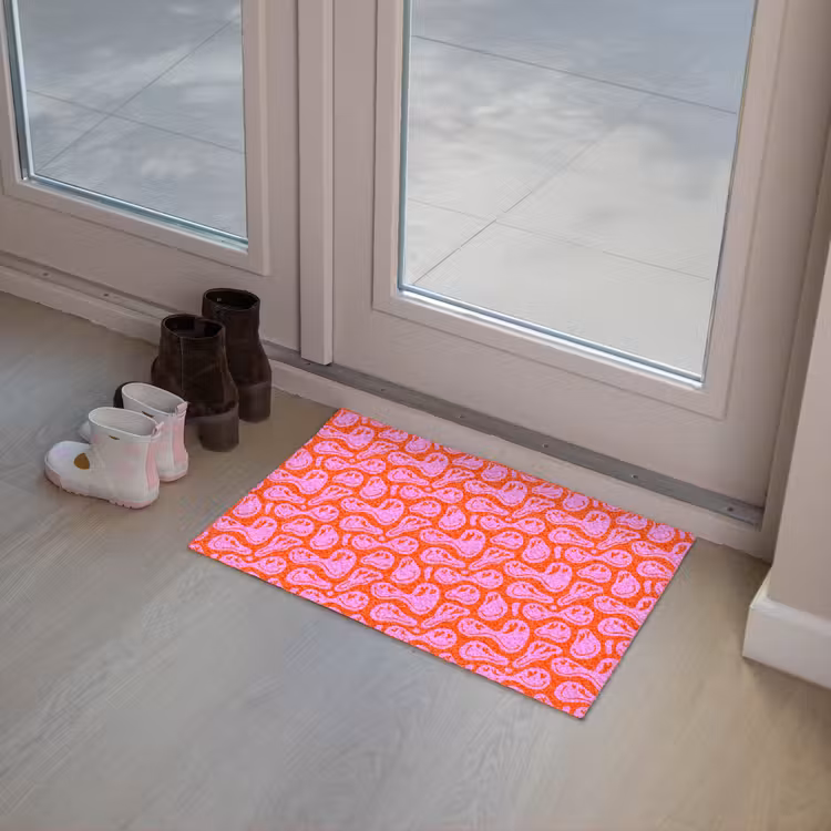 Valentijn - Smiley - Rood - Roze Deurmat klein 898 -sfeer3
