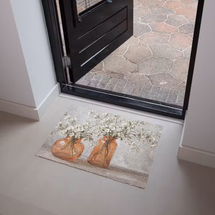 Vazen - Bloemen - Oranje Deurmat klein -sfeer5