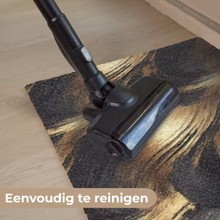 Verfstreken - Abstract - Goud - Zwart Deurmat klein 898 -reinigen_NL