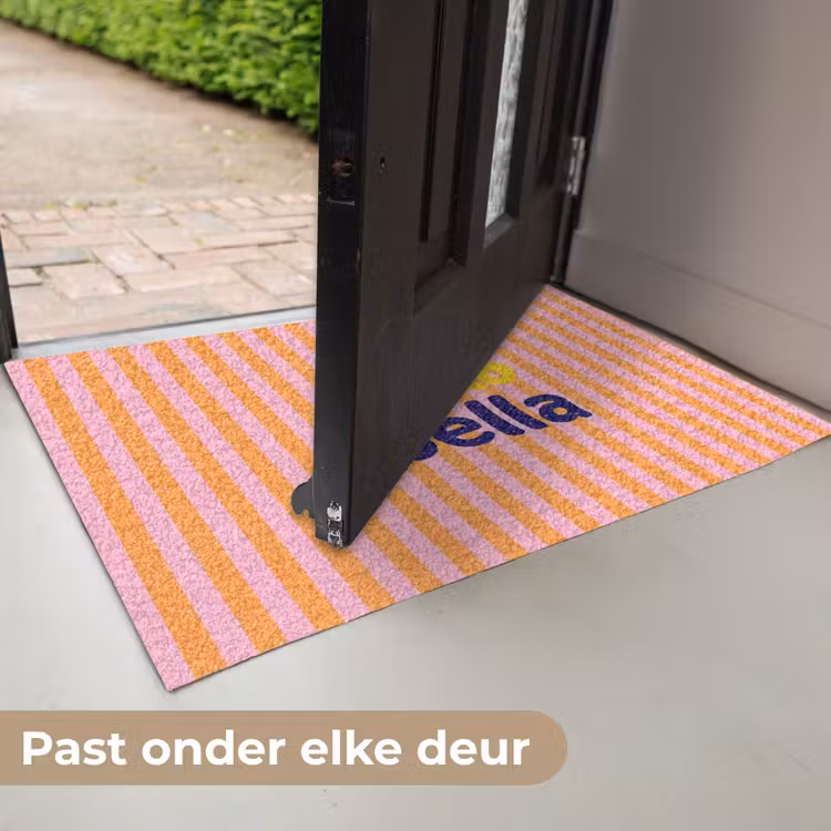Verticaal - Strepen - Oranje - Ciao bella Deurmat klein -USP_NL