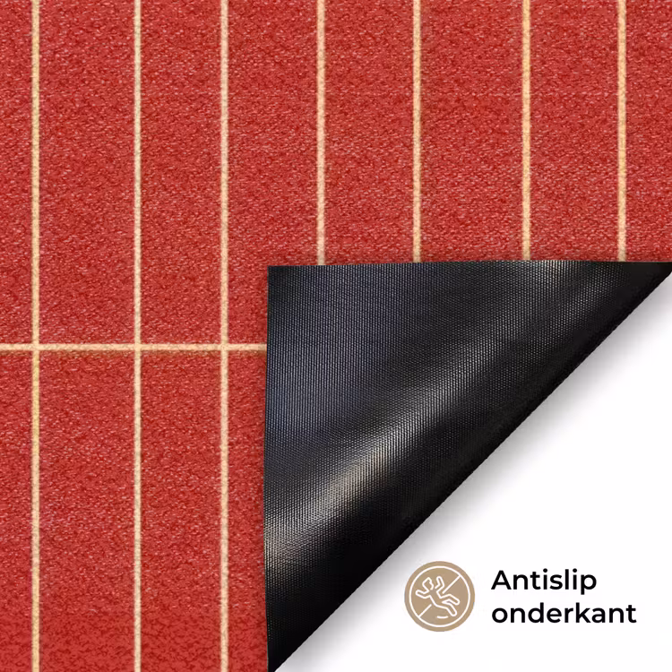 Verticaal - Wandtegel - Helderrood Deurmat klein 898 -antislip_NL