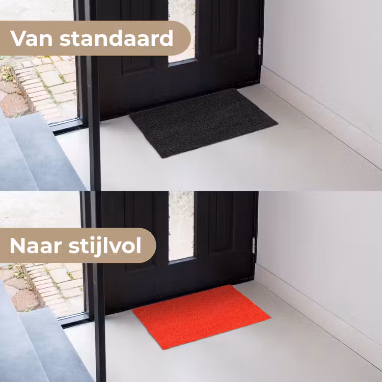 Vibrant - Vermilion - Rood Deurmat klein 898 -voor-na_NL