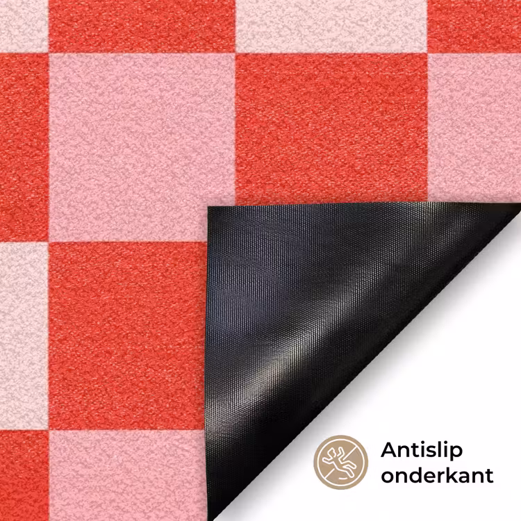 Vierkant - Klassiek - Rood Deurmat klein 898 -antislip_NL
