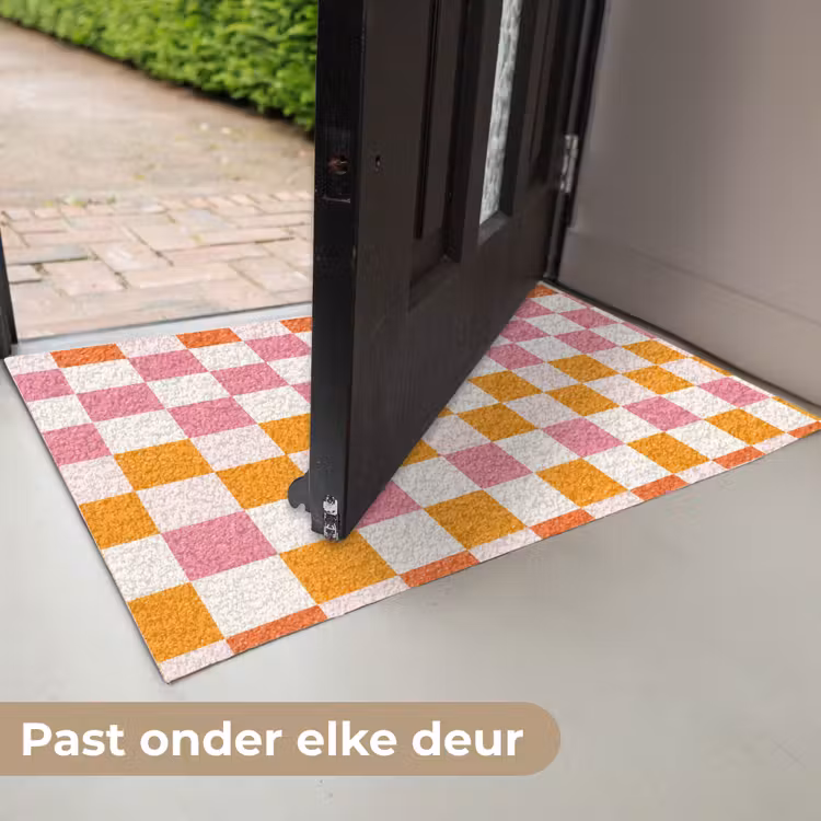 Vierkant - Patroon - Oranje Deurmat klein 898 -USP_NL