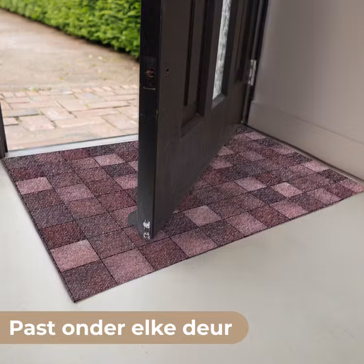 Vierkant - Tegel - Patroon - Paars Deurmat klein 898 -USP_NL