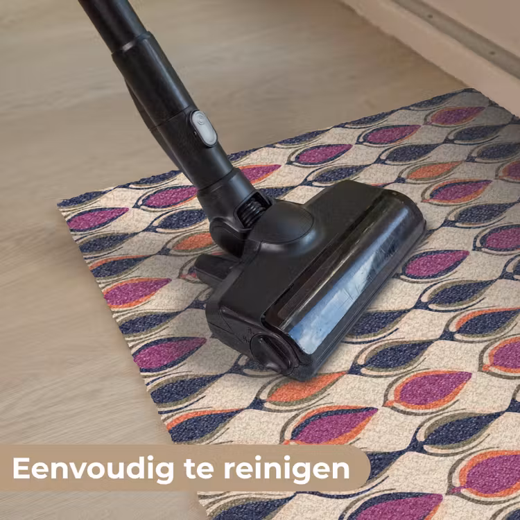 Vintage - Retro - Kleurrijk Deurmat klein 898 -reinigen_NL