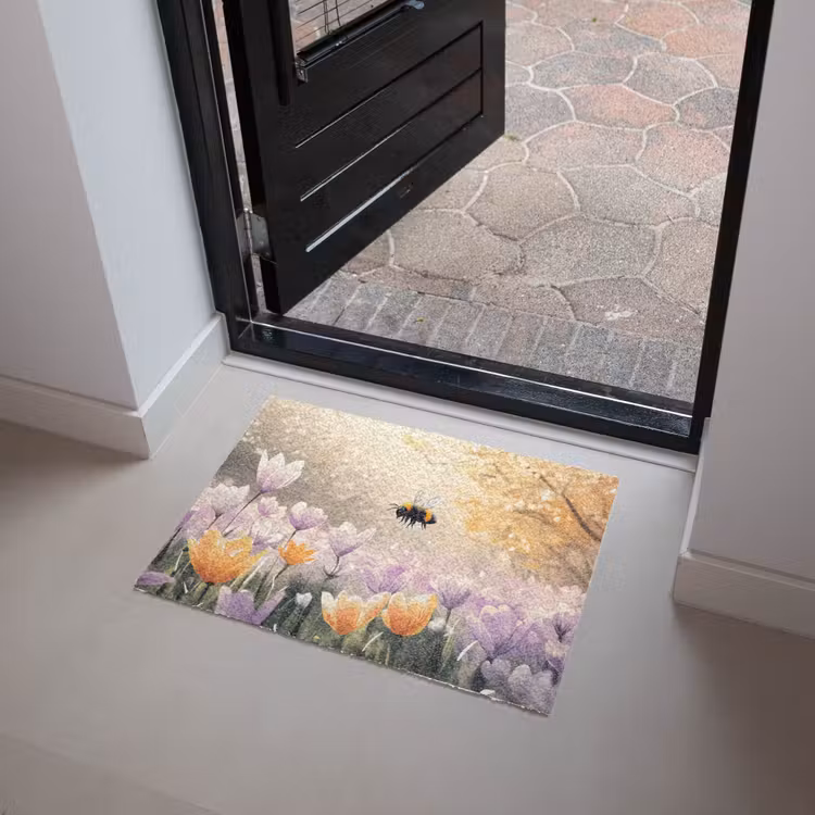 Viooltjes - bij - Zonlicht Deurmat klein -sfeer5