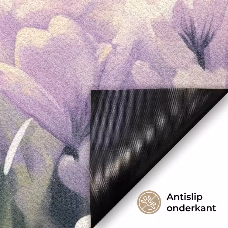 Viooltjes - bij - Zonlicht Deurmat klein -antislip_NL