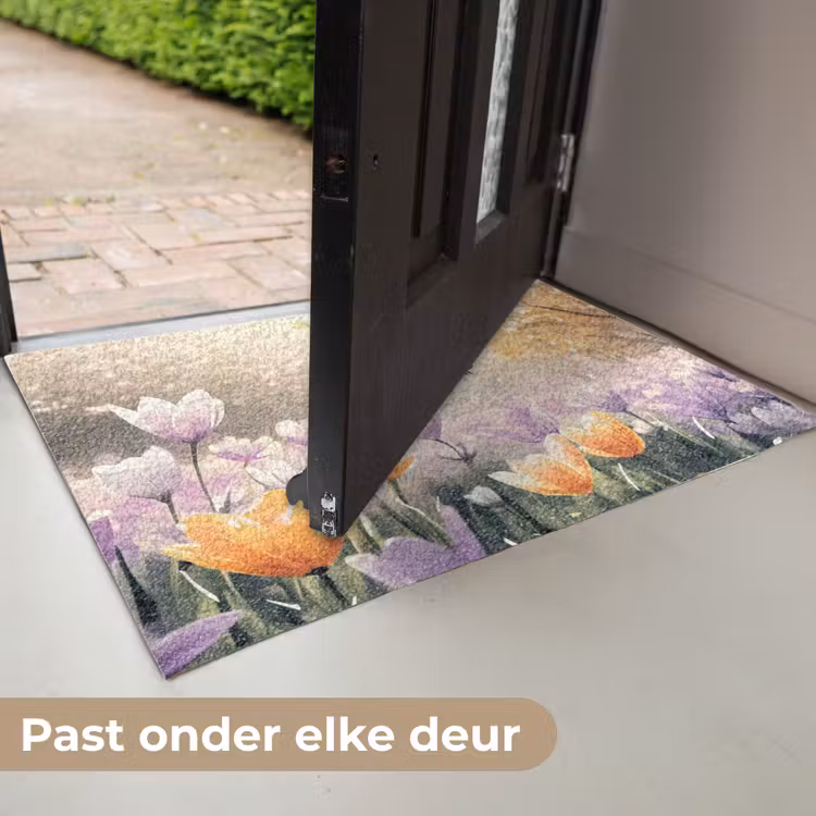 Viooltjes - bij - Zonlicht Deurmat klein -USP_NL