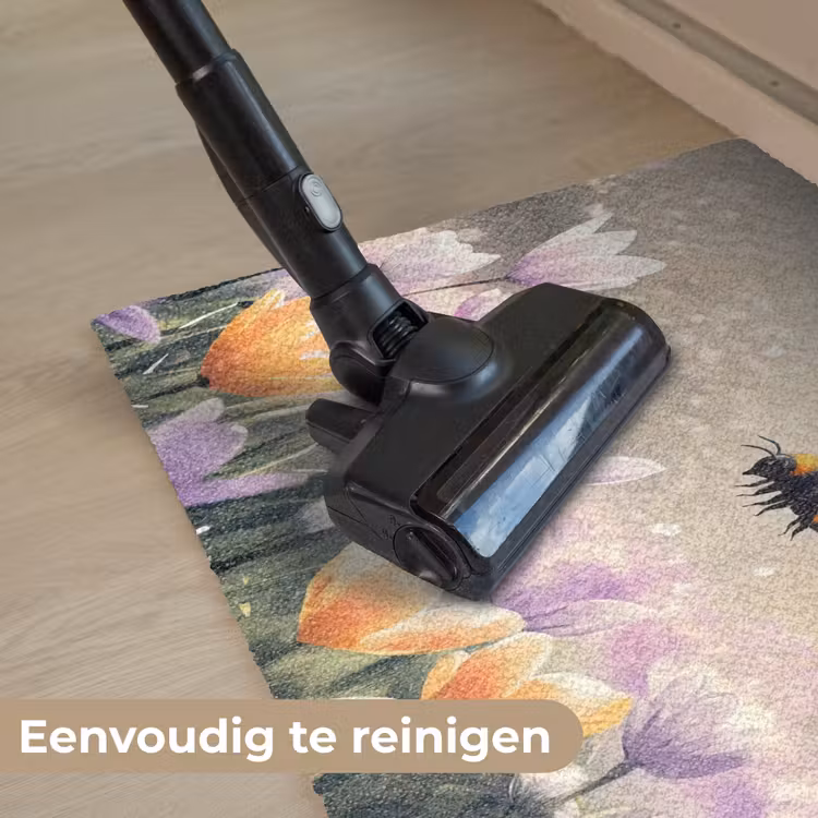 Viooltjes - bij - Zonlicht Deurmat klein -reinigen_NL