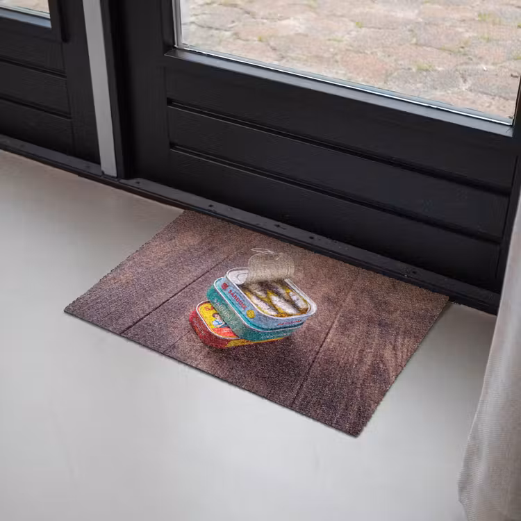Deurmat - Vis - Blikjes - Keuken - Vis - Blikjes - Keuken Deurmat klein