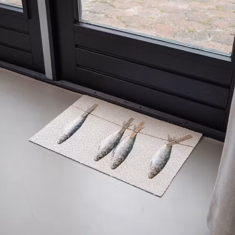 Deurmat - Vis - Hangend - Eten - Vis - Hangend - Eten Deurmat klein