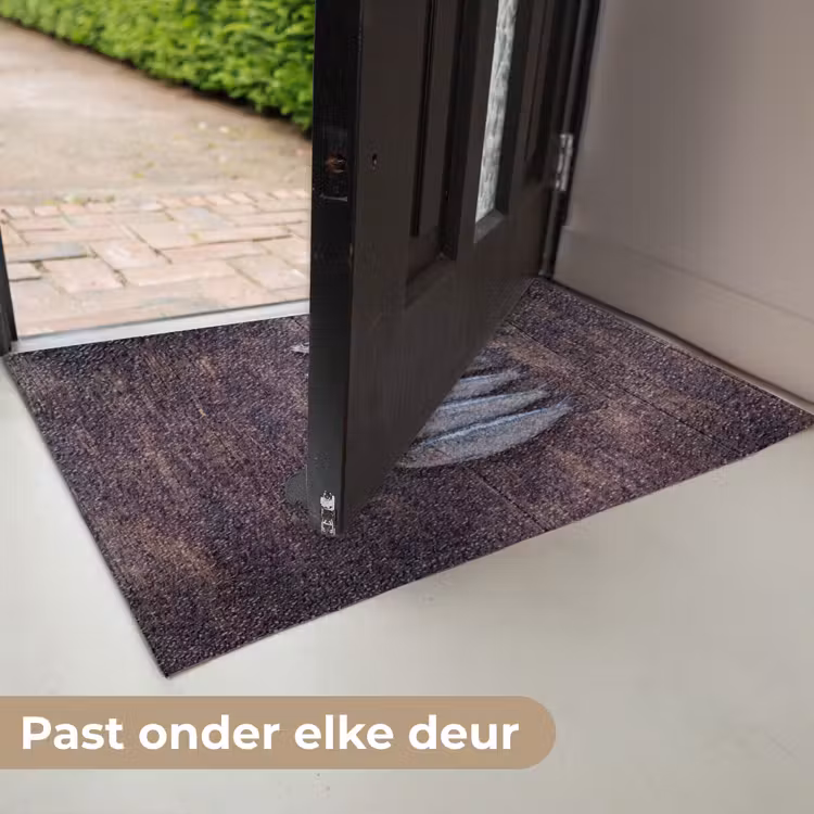 Deurmat - Vis - Hout - Eten - Vis - Hout - Eten Deurmat klein