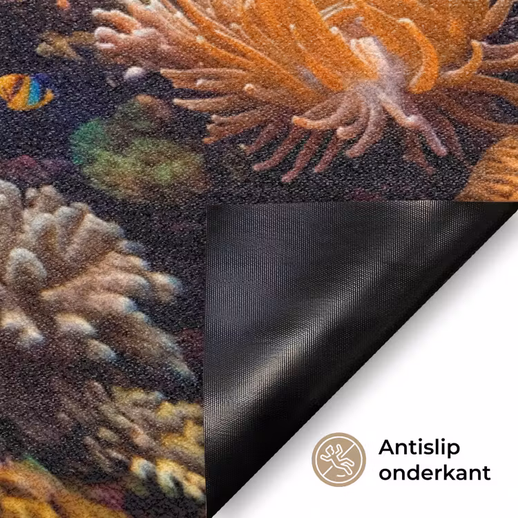 Vis - Koraal - Oceaan - Natuur - Kleurrijk Deurmat klein -antislip_NL