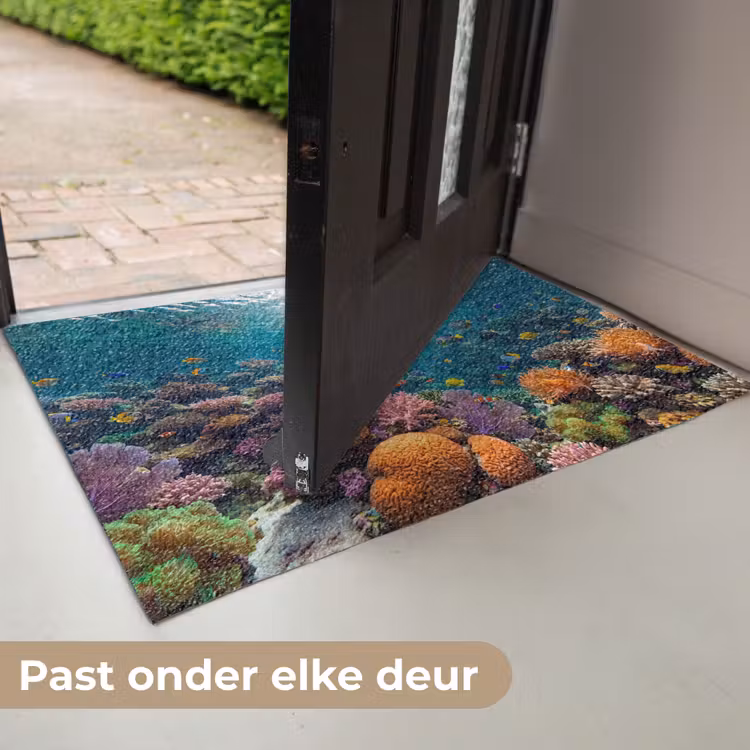 Vis - Koraal - Oceaan - Natuur - Kleurrijk Deurmat klein -USP_NL
