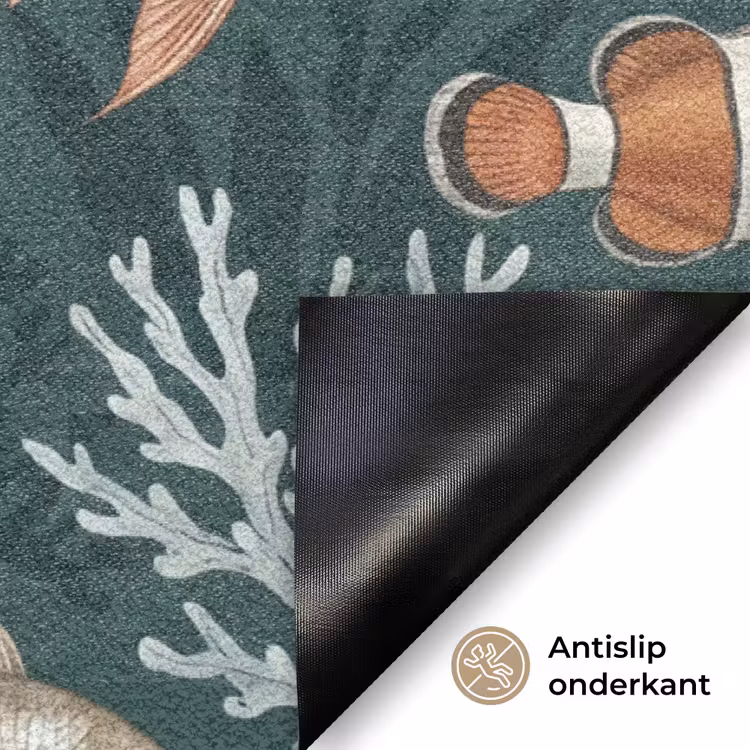 Vis - Koraal - Onderwater - Illustratie Deurmat klein -antislip_NL
