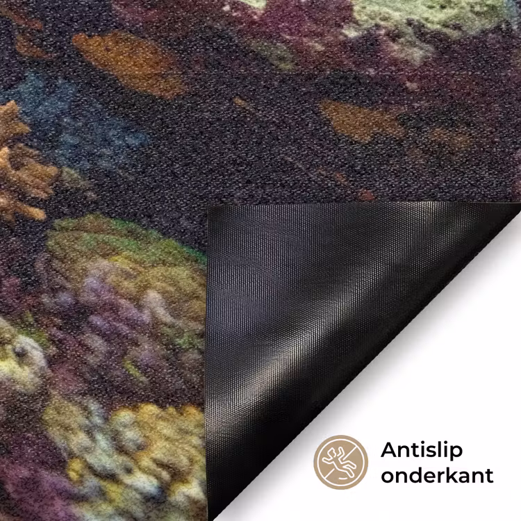 Vis - Koraalrif - Onderwater - Levendig - Blauw Deurmat klein -antislip_NL