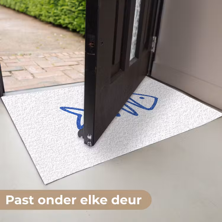 Vis - Minimalistisch - Blauw - Lijn Deurmat klein -USP_NL