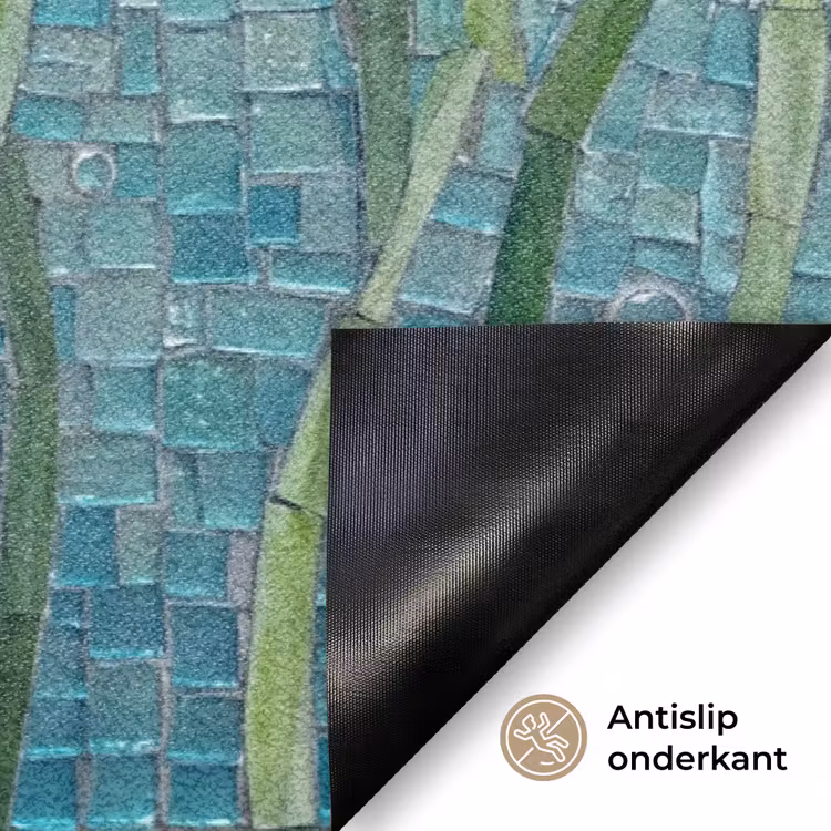 Vis - Mozaïek - Onderwater - Kleurrijk - Dieren Deurmat klein -antislip_NL