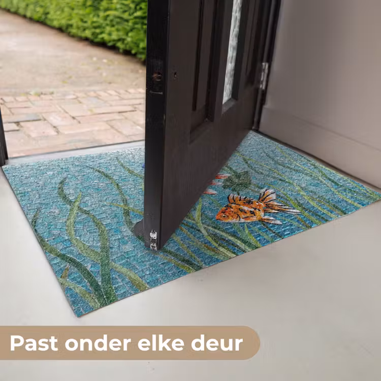 Vis - Mozaïek - Onderwater - Kleurrijk - Dieren Deurmat klein -USP_NL