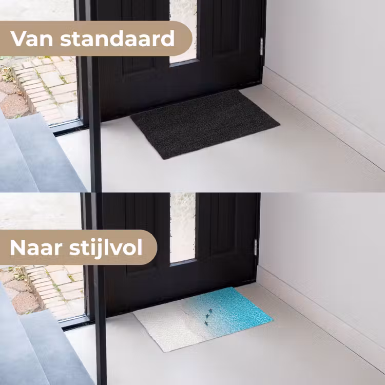 Vis - Oceaan - Strand - Turquoise - Natuur Deurmat klein -voor-na_NL