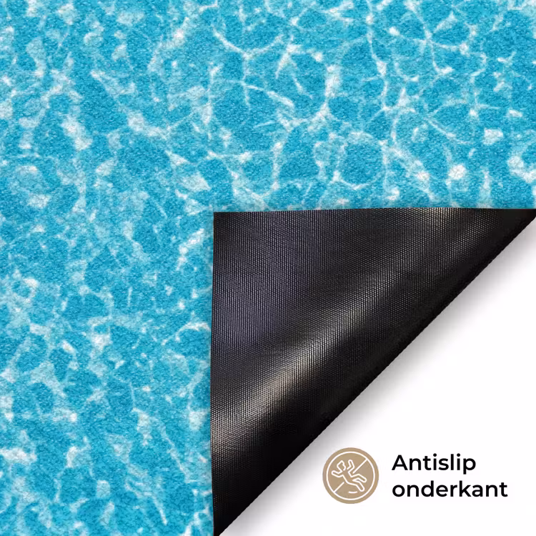Vis - Oceaan - Strand - Turquoise - Natuur Deurmat klein -antislip_NL