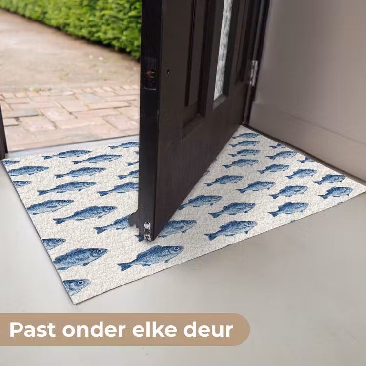 Vis - Patroon - Blauw Deurmat klein 898 -USP_NL