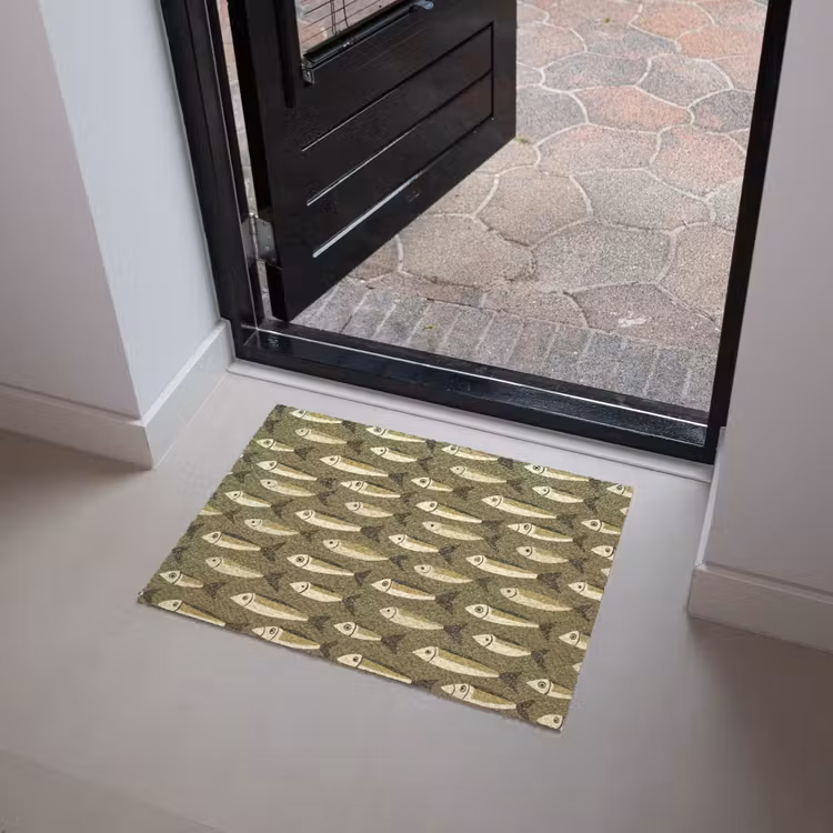 Vis - Patroon - Groen Deurmat klein 898 -sfeer5